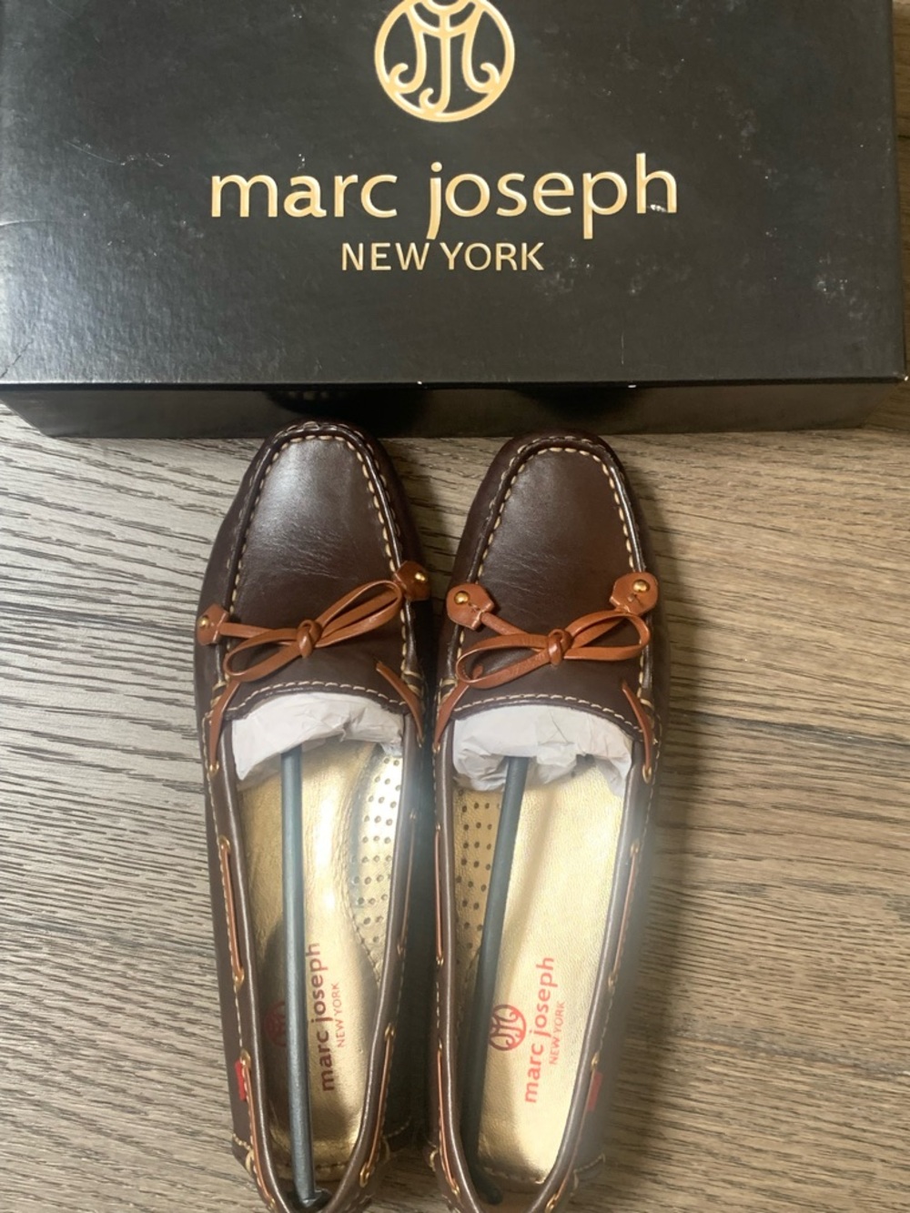Women’s Brown Marc Joseph Leather Loafers Size 7